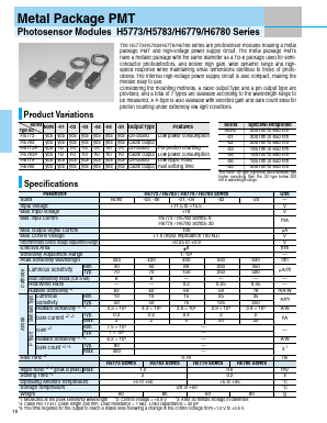 H6780-04 Datasheet PDF Hamamatsu Photonics