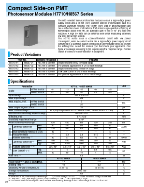 H7710-11 Datasheet PDF Hamamatsu Photonics