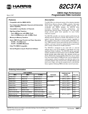 5962-9054302MQA Datasheet PDF Harris Semiconductor