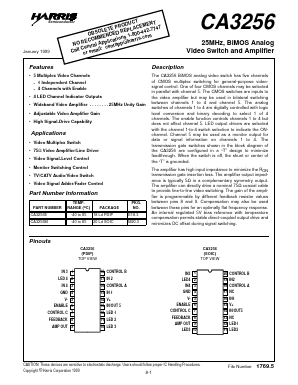 CA3256M Datasheet PDF Harris Semiconductor