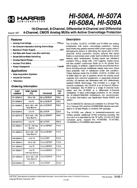 HI1-0508A-8 Datasheet PDF Harris Semiconductor