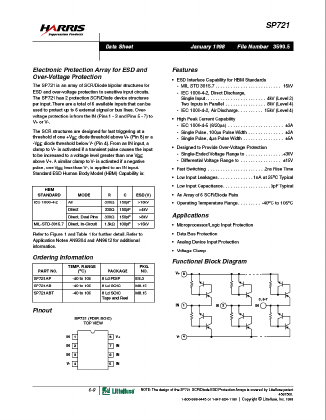 SP721 Datasheet PDF Harris Semiconductor
