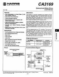 CA3169 Datasheet PDF Harris Semiconductor