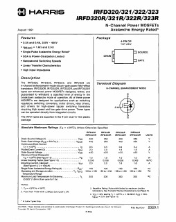 IRFD320 Datasheet PDF Harris Semiconductor