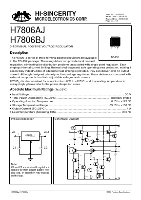 H7806BJ Datasheet PDF Hi-Sincerity Microelectronics