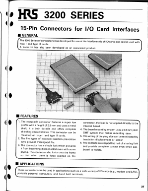 3210A-15SD41 Datasheet PDF HIROSE ELECTRIC