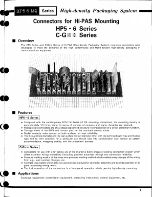 HP6-189S-1.27DS Datasheet PDF HIROSE ELECTRIC
