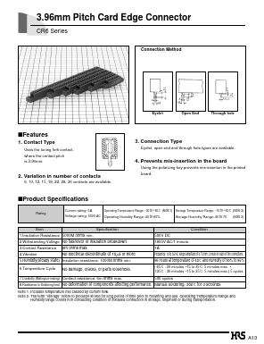 CR6-12S-3.96DS Datasheet PDF HIROSE ELECTRIC