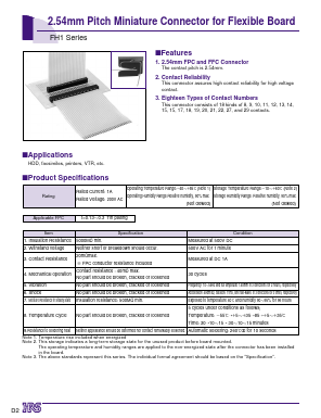FH1-05S-2.54DSA Datasheet PDF HIROSE ELECTRIC
