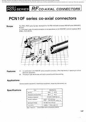 PO72-J-1.5 Datasheet PDF HIROSE ELECTRIC