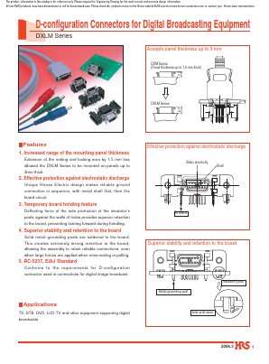 DX10LM-14P-150CV(50) Datasheet PDF HIROSE ELECTRIC