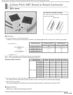 DF12-32DS-0.5V(86) Datasheet PDF HIROSE ELECTRIC