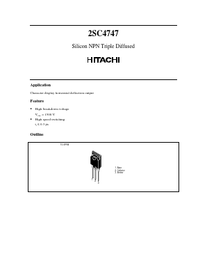 C4747 Datasheet PDF Hitachi -> Renesas Electronics