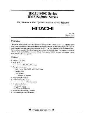HM514800C Datasheet PDF Hitachi -> Renesas Electronics