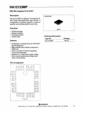 HA12133MP Datasheet PDF Hitachi -> Renesas Electronics
