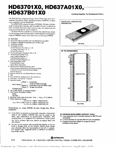 HD637B01X0 Datasheet PDF Hitachi -> Renesas Electronics