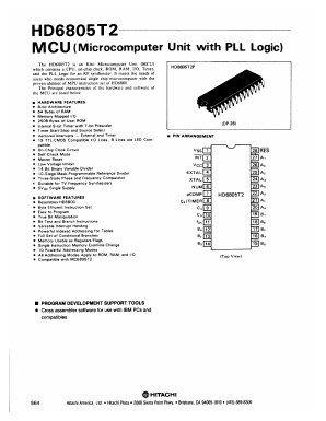 HD6805T2 Datasheet PDF Hitachi -> Renesas Electronics
