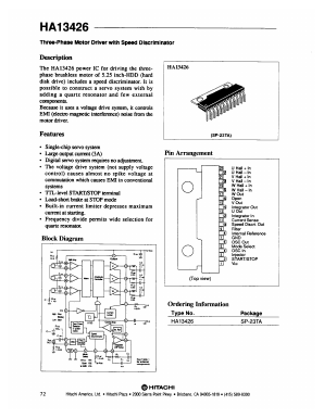 HA13426 Datasheet PDF Hitachi -> Renesas Electronics