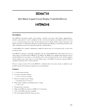 HD66710A00TF Datasheet PDF Hitachi -> Renesas Electronics