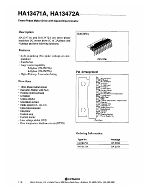 HA13472A Datasheet PDF Hitachi -> Renesas Electronics