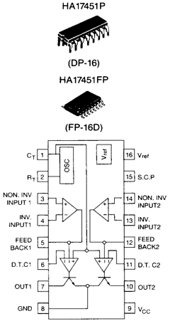 HA17451P Datasheet PDF Hitachi -> Renesas Electronics