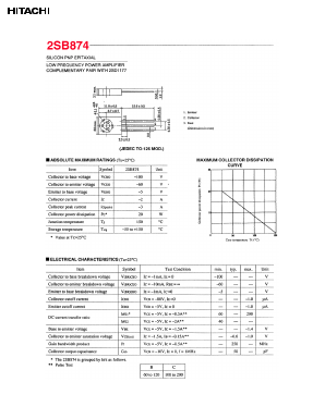 B874 Datasheet PDF Hitachi -> Renesas Electronics