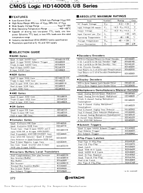 4066 Datasheet PDF Hitachi -> Renesas Electronics