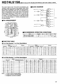 HD74LS156P Datasheet PDF Hitachi -> Renesas Electronics