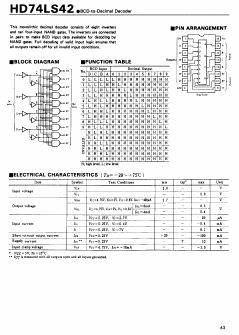 HD74LS42 Datasheet PDF Hitachi -> Renesas Electronics