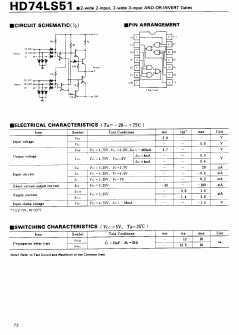 74LS51 Datasheet PDF Hitachi -> Renesas Electronics