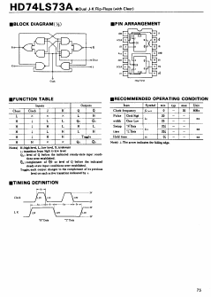 HD74LS73A Datasheet PDF Hitachi -> Renesas Electronics