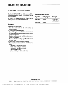 HA13130 Datasheet PDF Hitachi -> Renesas Electronics