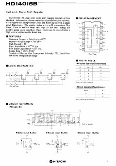 HD14015 Datasheet PDF Hitachi -> Renesas Electronics