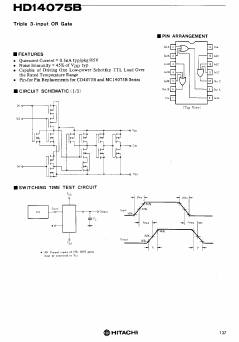 HD14075 Datasheet PDF Hitachi -> Renesas Electronics