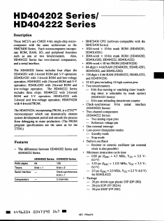 HD404202FP Datasheet PDF Hitachi -> Renesas Electronics