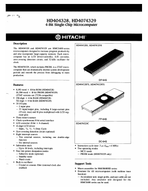 HD404328S Datasheet PDF Hitachi -> Renesas Electronics