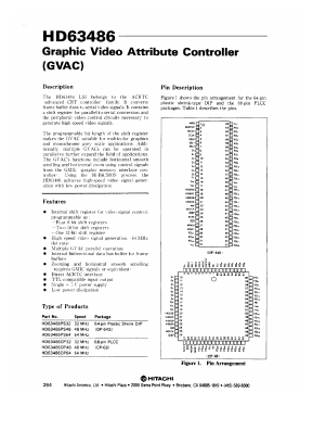 HD63486 Datasheet PDF Hitachi -> Renesas Electronics