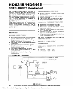 HD6445 Datasheet PDF Hitachi -> Renesas Electronics