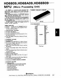 HD68B09P Datasheet PDF Hitachi -> Renesas Electronics