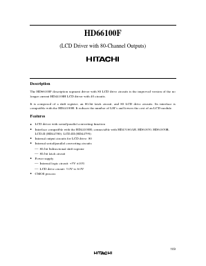 HD66100F Datasheet PDF Hitachi -> Renesas Electronics