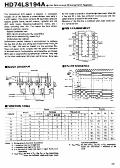 HD74LS194 Datasheet PDF Hitachi -> Renesas Electronics