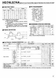 HD74LS74 Datasheet PDF Hitachi -> Renesas Electronics