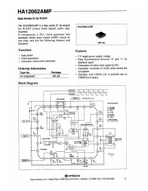 HA12062AMP Datasheet PDF Hitachi -> Renesas Electronics