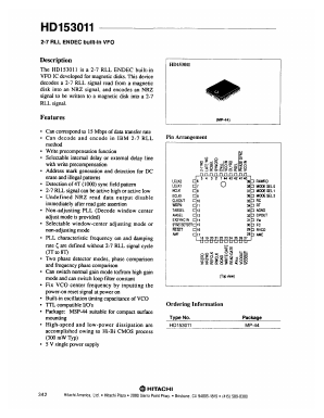 HD153011 Datasheet PDF Hitachi -> Renesas Electronics