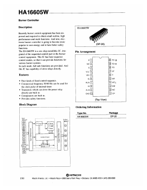 HA16605W Datasheet PDF Hitachi -> Renesas Electronics