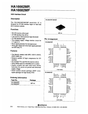 HA16662MP Datasheet PDF Hitachi -> Renesas Electronics