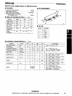 PF0140 Datasheet PDF Hitachi -> Renesas Electronics