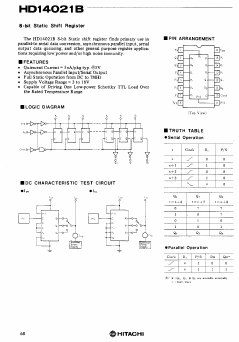 HD14021B Datasheet PDF Hitachi -> Renesas Electronics