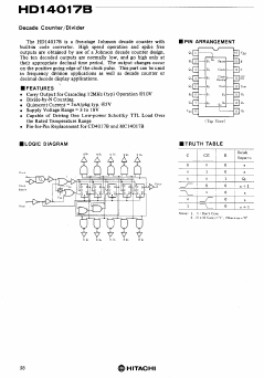 HD14017 Datasheet PDF Hitachi -> Renesas Electronics