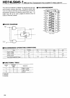 HD74LS645-1 Datasheet PDF Hitachi -> Renesas Electronics